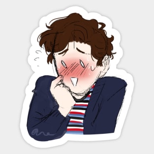 Jeremy Blushes Sticker